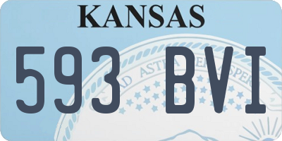 KS license plate 593BVI