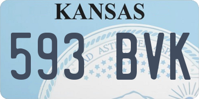 KS license plate 593BVK