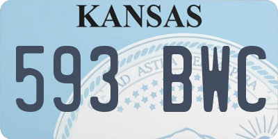 KS license plate 593BWC