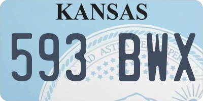 KS license plate 593BWX