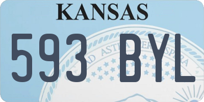 KS license plate 593BYL