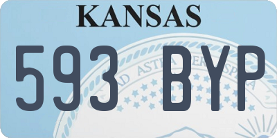 KS license plate 593BYP
