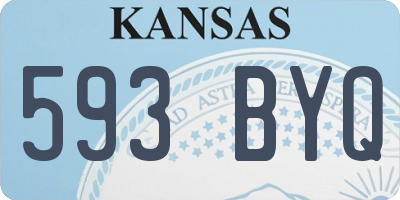 KS license plate 593BYQ