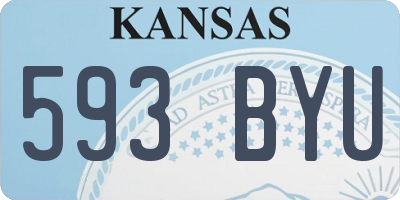 KS license plate 593BYU