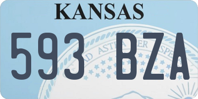 KS license plate 593BZA