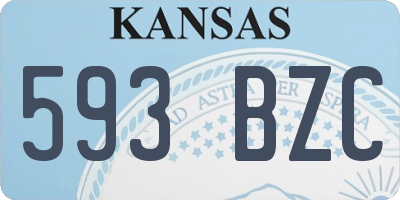 KS license plate 593BZC