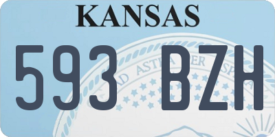 KS license plate 593BZH
