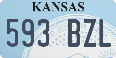 KS license plate 593BZL