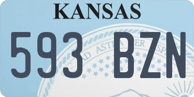 KS license plate 593BZN