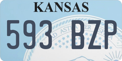 KS license plate 593BZP