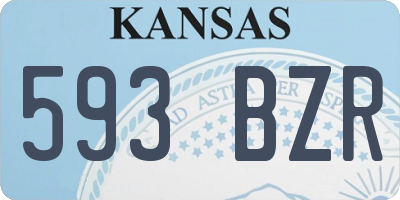 KS license plate 593BZR