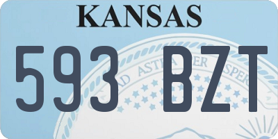 KS license plate 593BZT