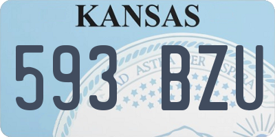 KS license plate 593BZU