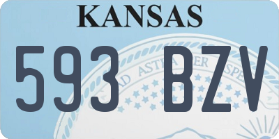 KS license plate 593BZV