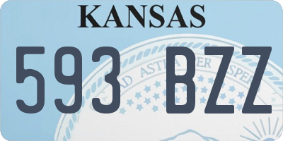 KS license plate 593BZZ