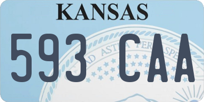 KS license plate 593CAA