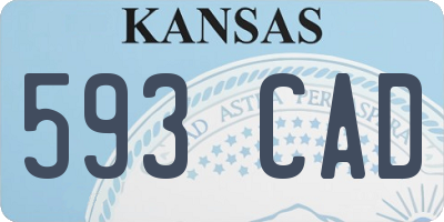 KS license plate 593CAD