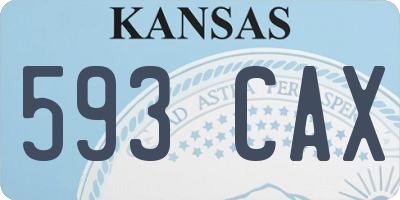 KS license plate 593CAX