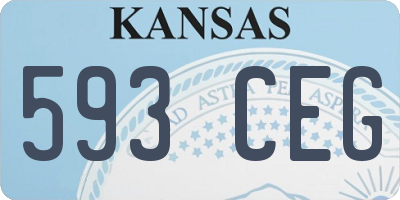 KS license plate 593CEG
