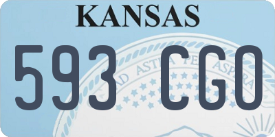 KS license plate 593CGO