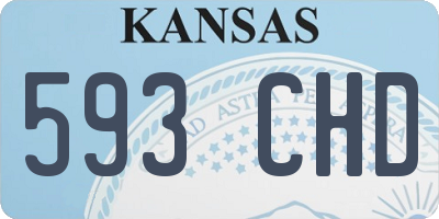 KS license plate 593CHD