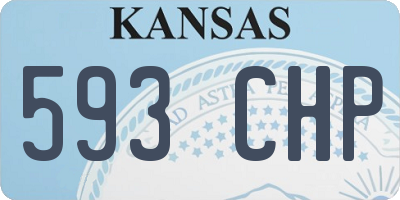 KS license plate 593CHP