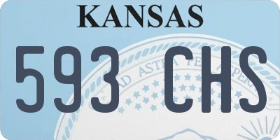 KS license plate 593CHS