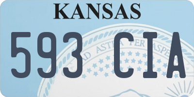 KS license plate 593CIA