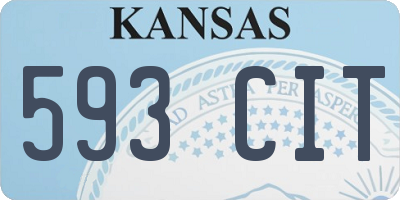 KS license plate 593CIT
