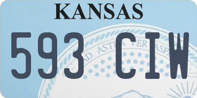 KS license plate 593CIW