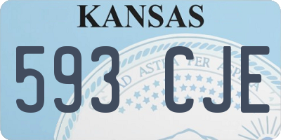 KS license plate 593CJE