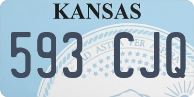 KS license plate 593CJQ
