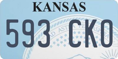 KS license plate 593CKO