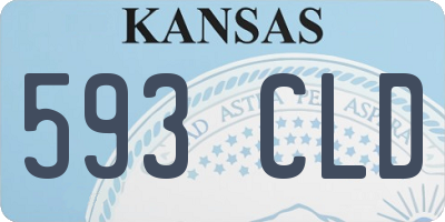 KS license plate 593CLD