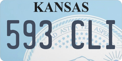 KS license plate 593CLI