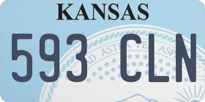 KS license plate 593CLN