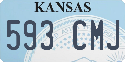 KS license plate 593CMJ