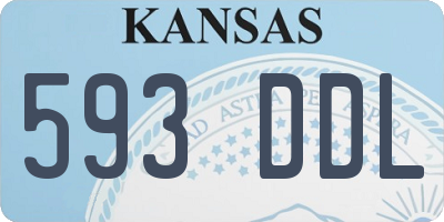 KS license plate 593DDL