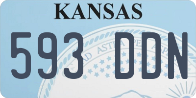 KS license plate 593DDN