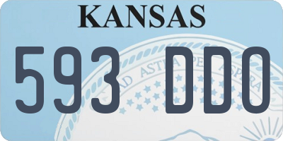 KS license plate 593DDO