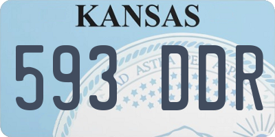 KS license plate 593DDR