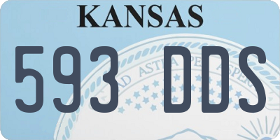 KS license plate 593DDS