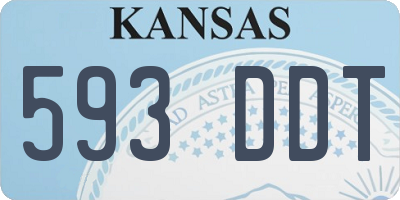 KS license plate 593DDT