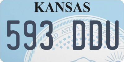KS license plate 593DDU