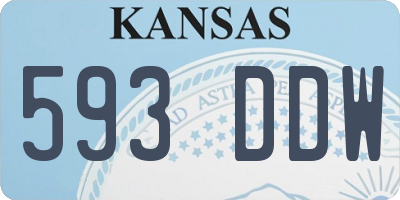 KS license plate 593DDW