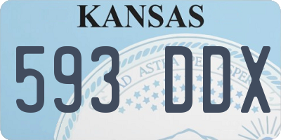 KS license plate 593DDX