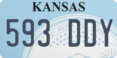 KS license plate 593DDY