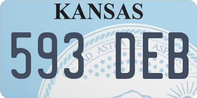KS license plate 593DEB
