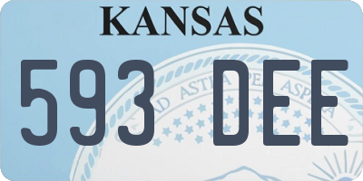 KS license plate 593DEE