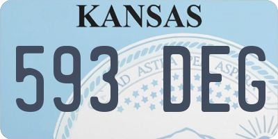 KS license plate 593DEG